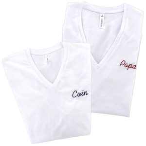 T-SHIRT HOMME COL V PERSONNALISABLE