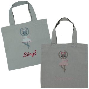 TOTE BAG ENFANT PETIT RAT DE L'OPÉRA PERSONNALISABLE