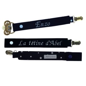 ATTACHE TÉTINE TISSU PERSONNALISABLE