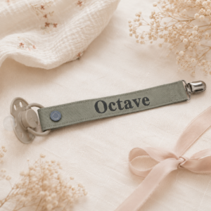 L’ATTACHE-TÉTINE GROS GRAIN PERSONNALISÉE