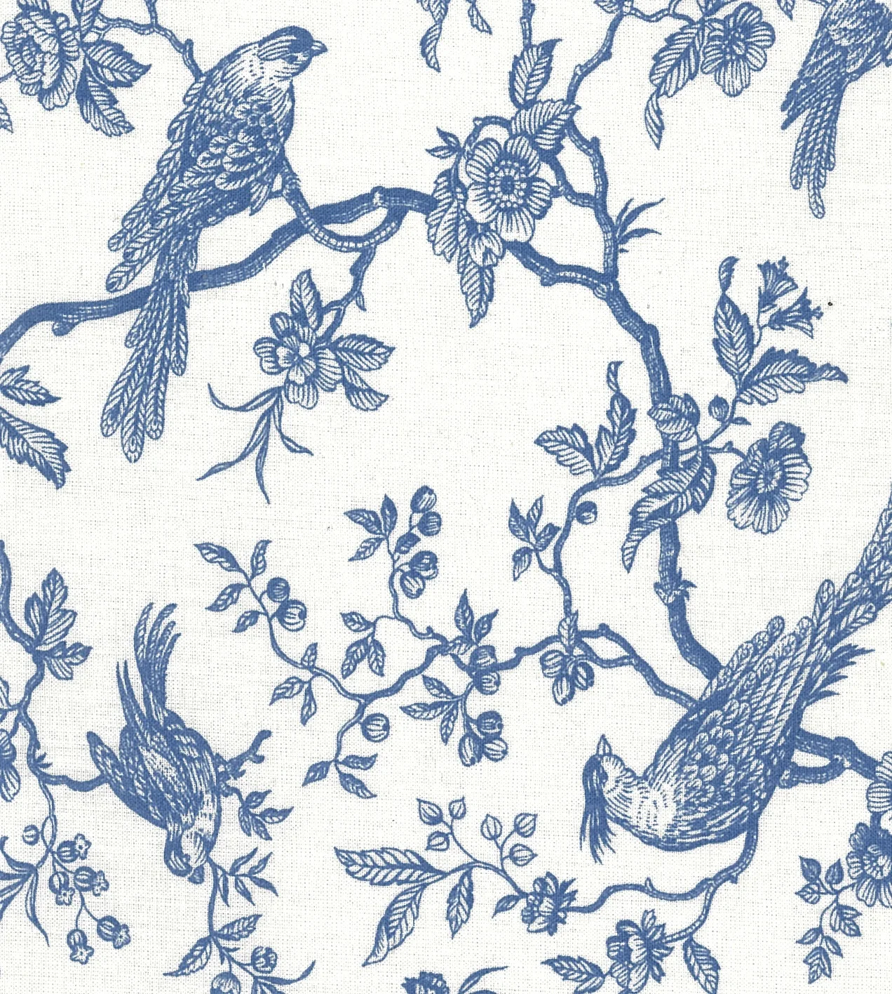 TOILE DE JOUY BLEUE